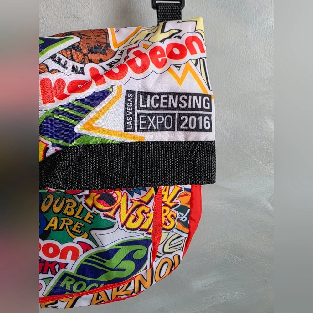 Nickelodeon Collage Messenger Crossbody Bag 2016 Las Vegas Expo 19x16 Foldover